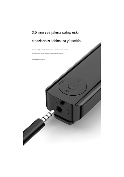 Bluetooth Adaptör 2in1 Alıcı Verici Bluetooth 5.3 Receiver Aux Wireless Araç Hoparlör Bluetooth Kiti
