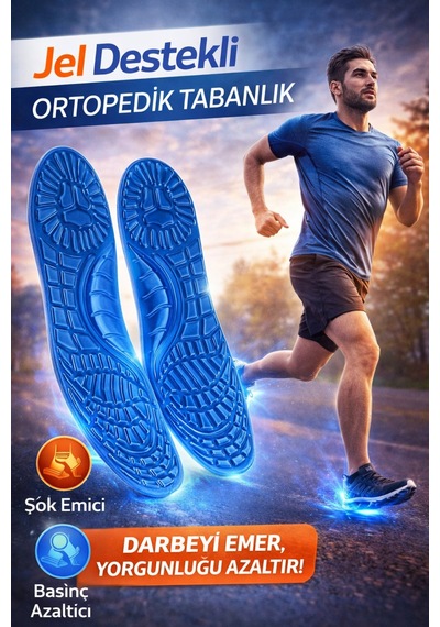 Jel Rahat Konforlu Ortopedik Destekli İç Tabanlık Yapışkanlı Ocean Mt7034