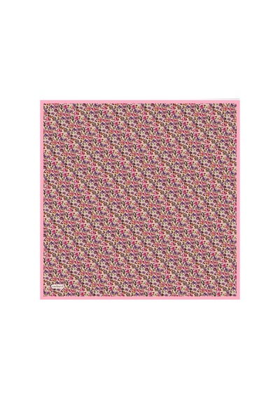 Cacharel Pembe Çiçek Desenli İpek Twill Eşarp Pembe Çiçek Desenli Pembe Çiçek Desenli