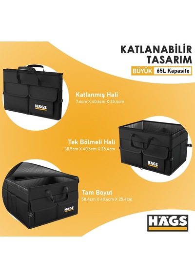 Tr Araba Bagaj Çantası, Araç İçi Düzenleyici Organizer, Katlanabilir Oto Bagaj Düzenleyici, Oto Aksesuarları, Sa Genel