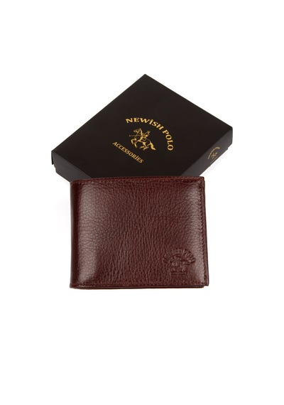 Newish Polo Erkek Hakiki Deri Cüzdan Ve Kartlık New164 Kahverengi