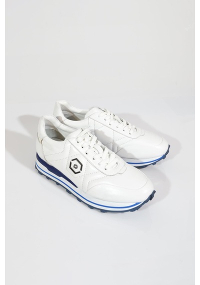Dgn 6275 Erkek Bağcikli Sneakers Ayakkabi Beyaz
