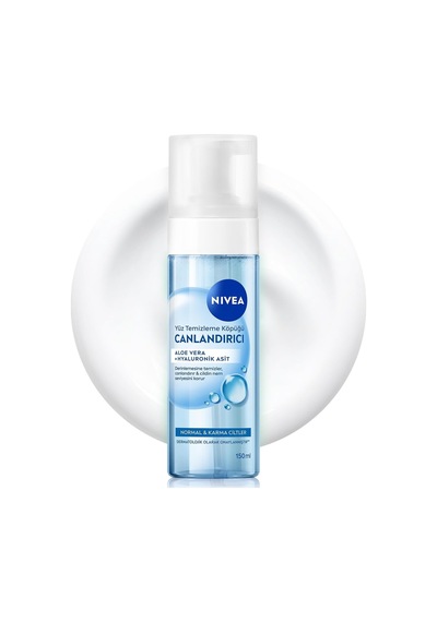 Canlandırıcı Yüz Temizleme Köpüğü 150ml, Derinlemesine Temizleme,karma Normal Cilt, Aloe Vera, Hyaluronik Asit,