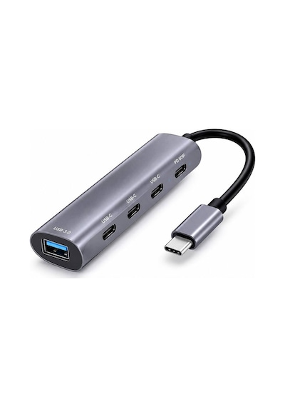 Type-c Hub Pd Usb 3.0 Usb-c 5 Port 60w Gri Hdx7895 Evimdeyokyok