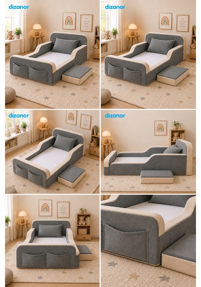 Dizanor Siyah Renk 140 X 200 Ölçü Maxi Nest Montessori Çocuk Karyola Yatak Seti Dizanor Siyah Renk 140 X 200 Ölçü Maxi Nest Montessori Çocuk Karyola Yatak Seti