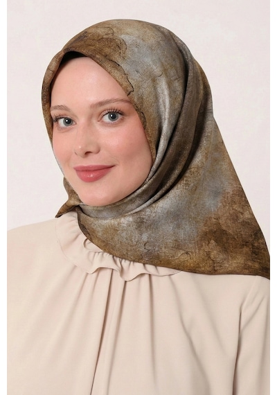 Levidor Tensel Eşarp Batik Desen Yağ Yeşil Yağ Yeşil
