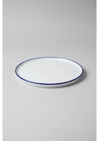 6'lı Toledo Pasta Tabağı 17cm Rim Lacivert Rinart Krem