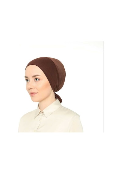 Melodi Scarf Fileli Dikişsiz Bone Kahverengi Kahverengi