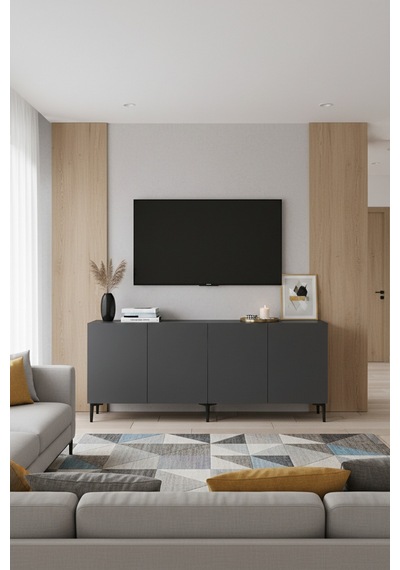 Ka1899a Aplos Konsol ,tv Sehpası Antrasit 180cm