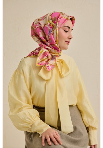 Silk Home Twill İpek Eşarp 11501-18 Pembe