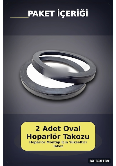 Oval Hoparlör Yükseltici Takoz Altlık 16 Cm Oto Ses Sistemi İçin 2 Adet Bx-316139