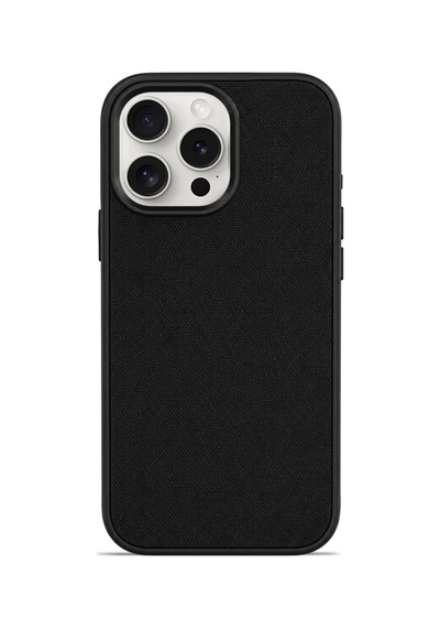 Premium Fabric Cover Obsidian Noir İphone 16 Pro Max Siyah