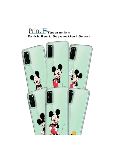 Xiaomi Redmi Note 11 Pro Uyumlu Kamera Korumalı Kapak Mickey Mouse Tasarımlı Şeffaf Kılıf