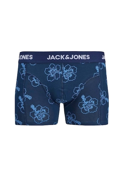 Jack & Jones 12298171 Jacanthony Prınt Trunks 3 Pack Blue Erkek Boxer Mavi