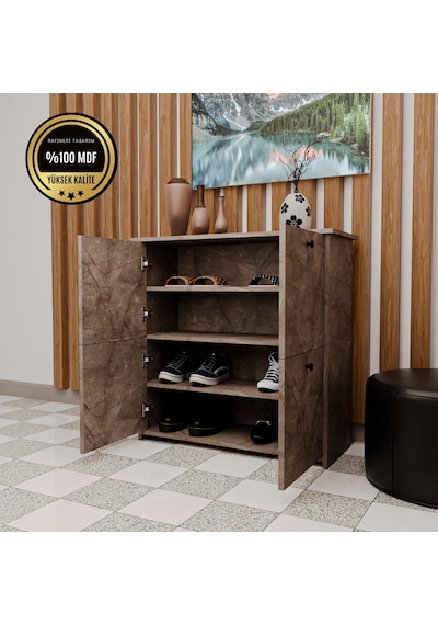 Dekorfim DF08103GD MDF Antre Hol Ayakkabılık Ayakkabı Dolabı