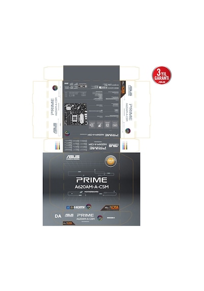 Asus Prıme A620am-a-csm Ddr5 Hdmı-dp Pcıe 4.0 Am5 Matx Kurumsal Anakart-222312