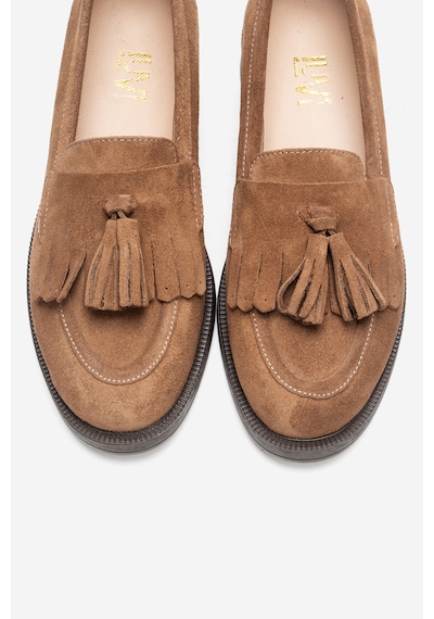 Luvishoes Luvi Shoes Milina Toprak Süet Püsküllü Hakiki Deri Kadın Loafer Ayakkabı Toprak Luvishoes Luvi Shoes Milina Toprak Süet Püsküllü Hakiki Deri Kadın Loafer Ayakkabı Toprak