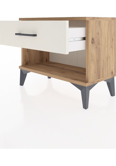 Arges Komodin Tek Çekmeceli 60x30x48 Çam-aytaşı Çam