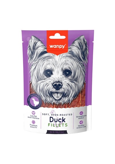 Wanpy Gerçek Ördek Fileto Köpek Ödülü 100gr