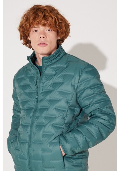 Lee Regular Fit Normal Kesim Dik Yaka Mint Yeşili Şişme Ceket L232287300 Yeşil