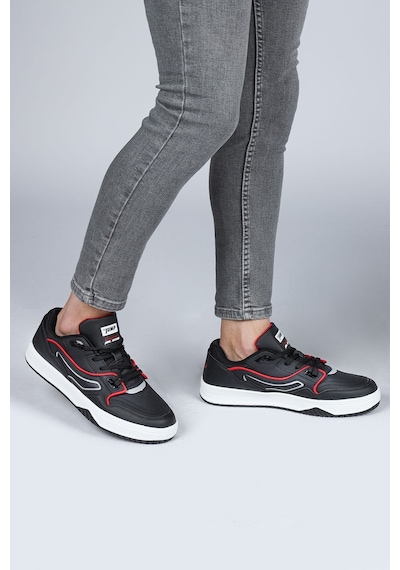 Jump 28520 Siyah - Beyaz Erkek Sneaker Günlük Spor Ayakkabı Siyah - Kırmızı