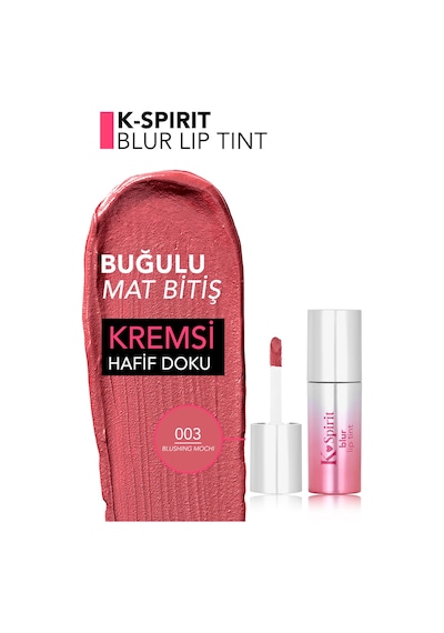 Flormar K-spirit Blur Lip Tint Blur Efektli & Nemlendirici Uzun Süre Kalıcı Ruj 003blshıngmochı