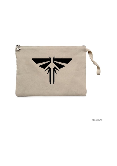Zepplin Giyim The Last Of Us Logo Clutch Astarlı Cüzdan / El Çantası Krem