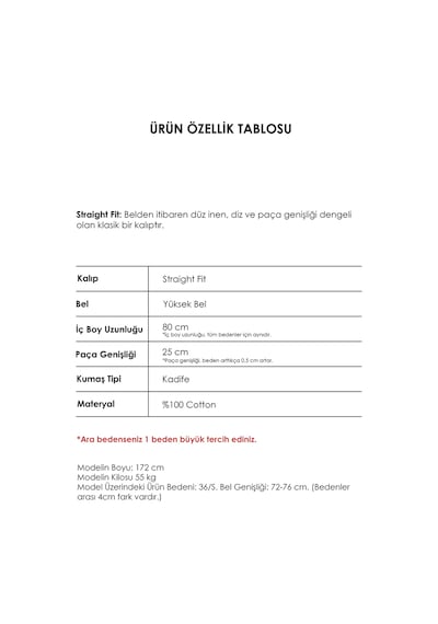 Itsbasic Kadın Kırmızı Doris 26w5-19 Straight Fit Yüksek Bel Kalın Fitilli Kadife Velvet Kumaş Pantolon Itsbasic Kadın Kırmızı Doris 26w5-19 Straight Fit Yüksek Bel Kalın Fitilli Kadife Velvet Kumaş Pantolon
