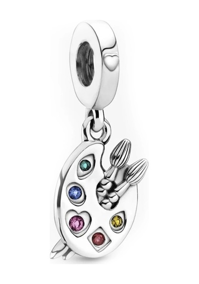 Nur Silver Resim Paleti Gümüş Charm Nur-bl00063