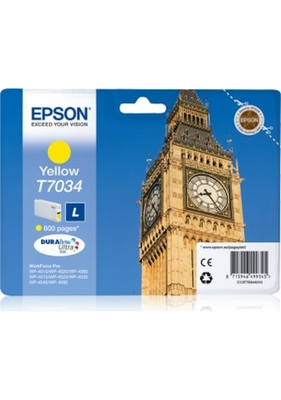 Epson C13t70344010 Yellow-800sf-l-wp-4015dn,wp-4025dw,wp-4515 24,0 Ml-l