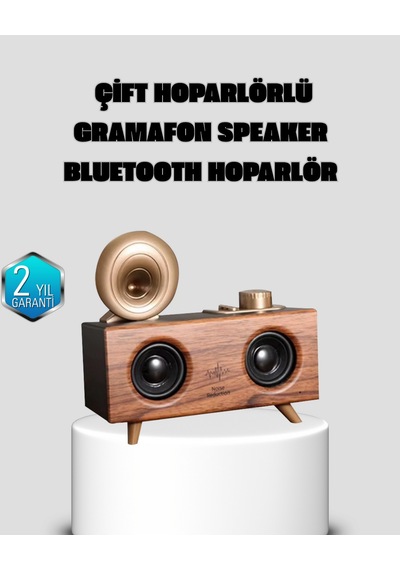 Gramafon - 665 - Tasarımlı Bluetooth Hoparlör 3d Ses Teknolojili - Muratech - Çok Fonksiyonlu
