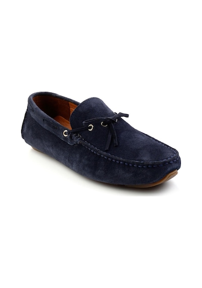Bambi Lacivert Hakiki Deri Erkek Loafer Ayakkabı E01547070102 Lacivert