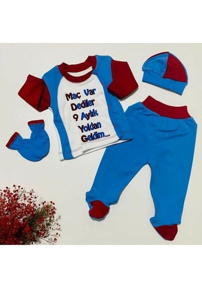 Gülücük Taraftar Bordo Mavi 4'lü Tulum Set Mavi