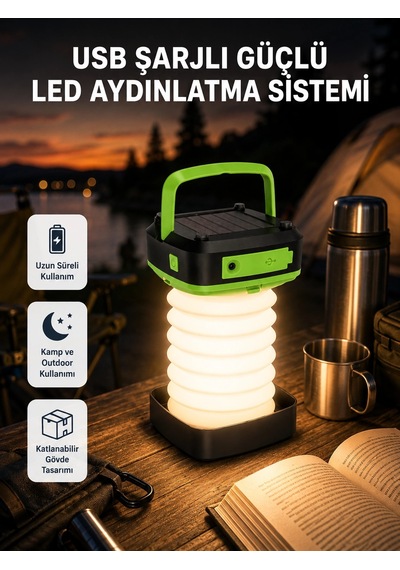 Mey İthalat Taşınabilir Şarjlı Led Lamba Dokunmatik Kontrol, Üç Kademeli Işık Ve Uzun Ömürlü Pil Performansı