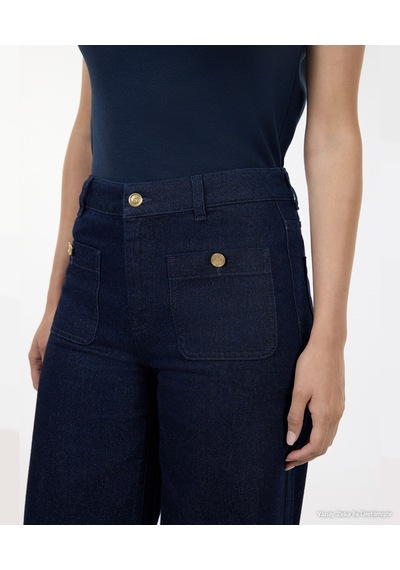 Yargıcı Geniş Düşük Bel Pantolon 26kkpn3066x 515 Mavi