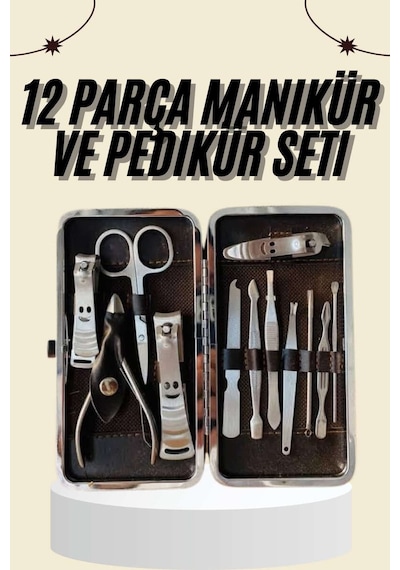 Tırnak Bakımı Tırnak Makası Profesyonel 12 Parça El Ayak Manikür Pedikür Seti 54989937