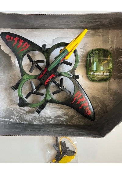 Uzaktan Elde Özel Kumandalı Uçak Dinozor Dron 2.4ghz 360 Derece Dönebilen Led Işıklı Otomatik
