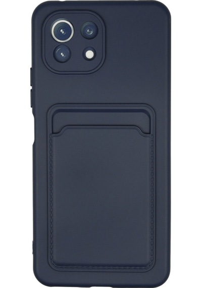 Xiaomi Mi 11 Uyumlu Kılıf Kelvin Kartvizitli Silikon - Lacivert