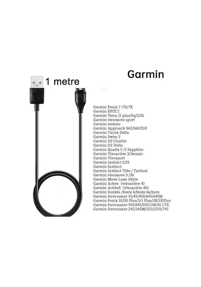 Garmin İle Uyumlu Usb Şarj Kablosu Active S, Epix, Fenix, Forerunner, Venu, Vivoactive, Enduro, Instinct, Approach, Swim, Move Luxe Modelleri İle Uyumlu Hızlı Şarj Ve Veri Transferi Çok Renkli Garmin İle Uyumlu Usb Şarj Kablosu Active S, Epix, Fenix, Forerunner, Venu, Vivoactive, Enduro, Instinct, Approach, Swim, Move Luxe Modelleri İle Uyumlu Hızlı Şarj Ve Veri Transferi Çok Renkli