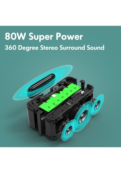 Springsun Bluetooth Hoparlör Xdobo X8 Plus 80w Bluetooth Hoparlör Ipx5 Sınıfı Su Geçirmez Açık Hava
