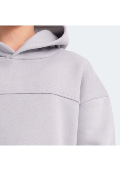 Slazenger LENE Çocuk Kapüşonlu Cepli Taş Gri Sweatshirt