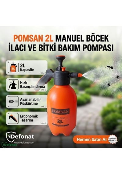 2 Lt Manuel İlaçlama Pompası Haşere İlaçlama & Bitki Sulama Pompası