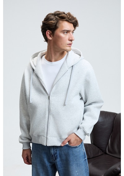 Grimelange ASHBY Erkek Kapüşonlu Fermuarlı Cepli Kordonlu Regular Fit Grimelanj Sweatshirt
