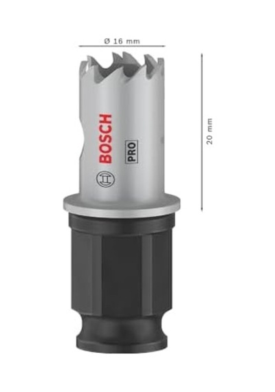 1 X Pro Sheet Metal Power Change Plus Delikli Testere Paslanmaz Çelik Levhalar, Çelik Levhalar, Ø 16 Mm, Profesyonel Aksesuar Döner Matkap/sürücü