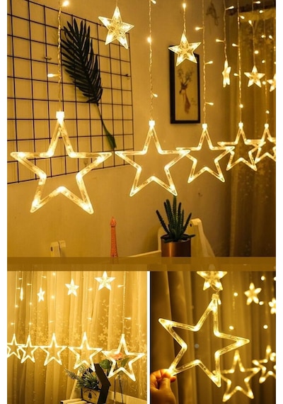 HİDZ Perde Led Yıldızlı Saçaklı Animasyonlu