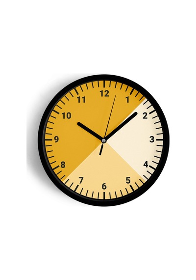 Modern Tasarım Duvar Saati - 30cm - Önü Camlı Siyah Kasa - Sessiz Mekanizma-jh0606 Siyah
