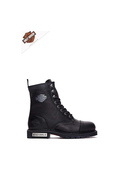 Harley Davidson Colmar Erkek Black/Baskılı Deri Bot