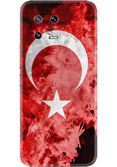 Xiaomi 13 Kılıf Resimli Desenli Baskılı Silikon Şanlı Türk Bayrağı 3 1395