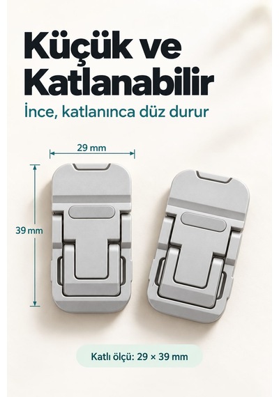 2 Kademeli Yükseltme Ayarlı Katlanır Mini Laptop Standı Yapışkanlı Ayak 2 Adet