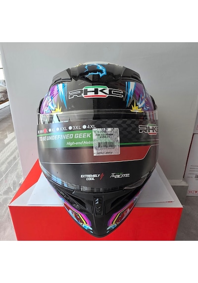 Rhkc Çene Açılır Kask Vizörlü Bıg Monster L Çok Renkli